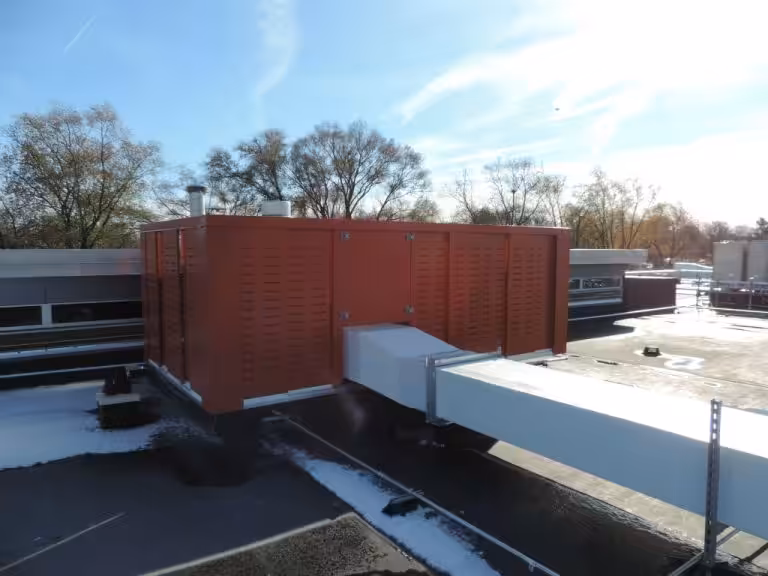 Custom rooftop HVAC screening
